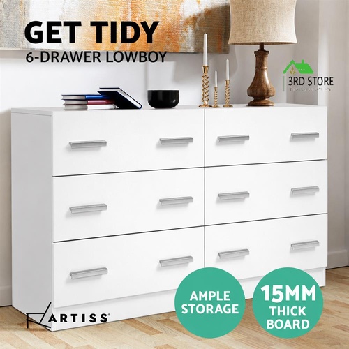 Artiss 6 Chest of Drawers Cabinet Dresser Table Tallboy Lowboy Storage Bedroom