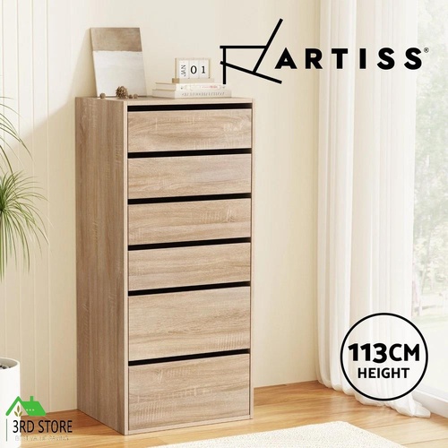 Artiss 6 Chest of Drawers Dresser Tallboy Pine