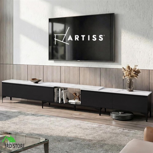 Artiss TV Cabinet Entertainment Unit Stand Extendable 240-340CM Black