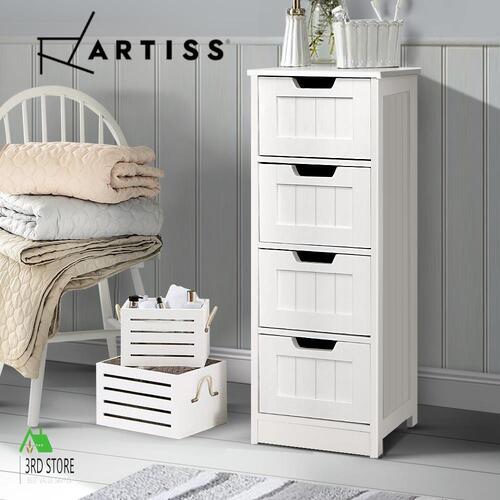 Artiss 4 Chest of Drawers Storage Cabinet Dresser Bathroom Stand Furniture White