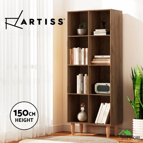 Artiss Bookshelf Bookcase 4 Tiers LEOR Walnut
