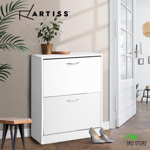 Artiss Shoe Cabinet Shoes Storage Rack 24 Pairs Wooden Organiser Shelf Cupboard