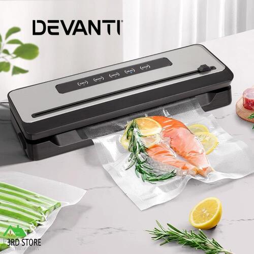 Devanti Food Vacuum Sealer Machine Fresh Storage Sealing Cutter Bags 5 Modes