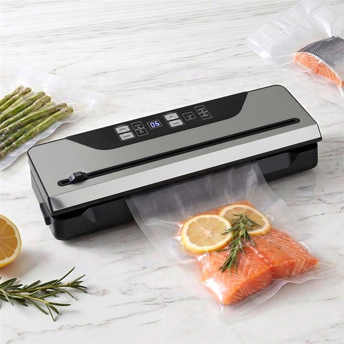 Devanti Food Vacuum Sealer Machine Auto Seal Slide Cutter 9 Modes Marinate Black