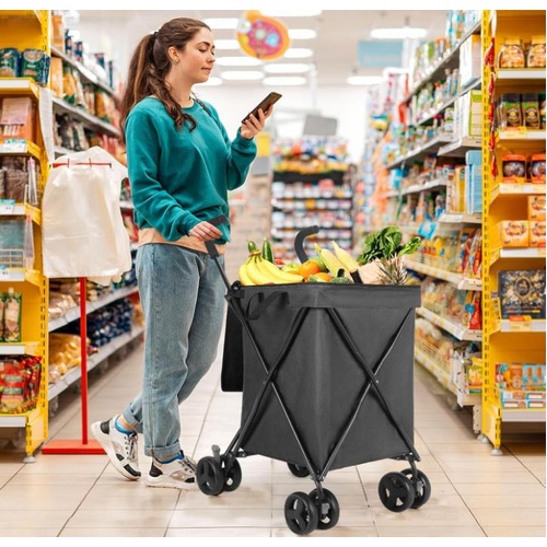 X-Shaped Folding Shopping Cart Grocery Cart