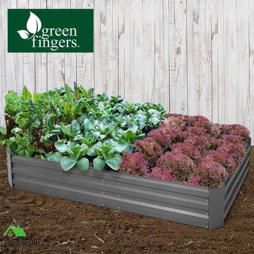 Greenfingers 180x90x30CM Galvanised Raised Garden Bed Steel Instant Planter