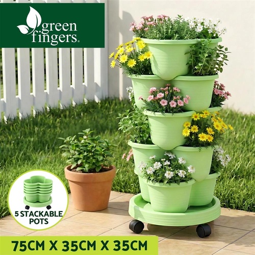 RETURNs Green Fingers 5 Tier Vertical Gardening Stackable Planter for Strawberry Flower