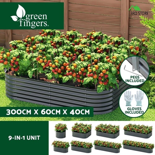 Green Fingers Garden Bed 9 In 1 Modular Planter Box Raised Container 40CM Height