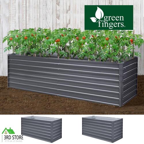 Greenfingers Garden Bed Galvanised Steel Raised Planter 320 x 80 x 77cm