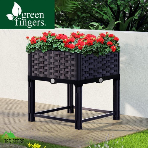 Greenfingers Garden Bed PP Raised Planter Flower Vegetable Outdoor 40x40x23cm