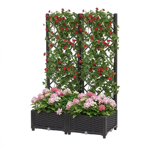Green Fingers Raised Garden Bed Vertical Planter Self Watering Large Elevated Veggie Box 80x40x122cm