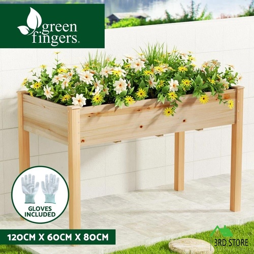 Greenfingers Garden Bed Raised Wooden Planter Box Vegetables 120x60x80cm