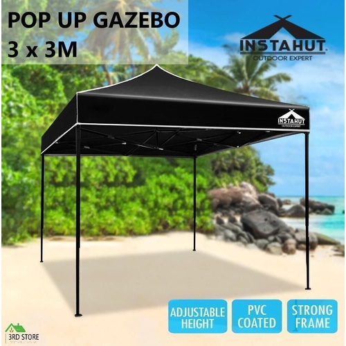 Instahut Gazebo Pop Up Marquee 3x3 Outdoor Wedding Gazebos Tent Folding Canopy