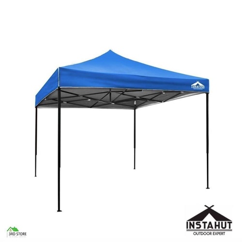 Instahut Gazebo Pop Up Marquee 3x3 Outdoor Tent Folding Wedding Gazebos Blue