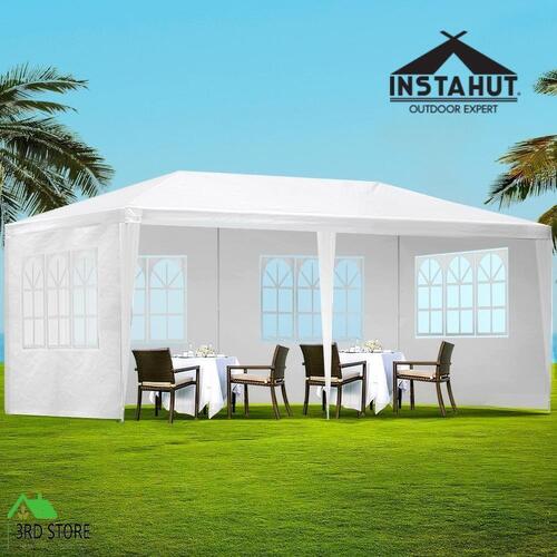 Instahut Gazebo 3x6 Outdoor Marquee Side Wall Party Wedding Tent Camping White