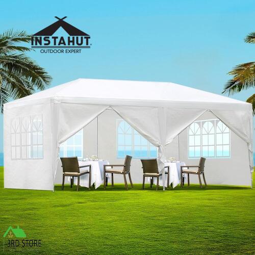 Instahut Gazebo Outdoor Marquee Wedding Gazebos Party Tent Camping White 3x6m