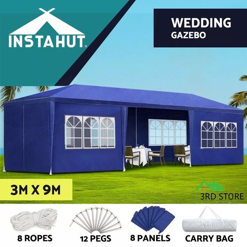 Instahut Gazebo 3x9 Outdoor Marquee Wedding Gazebos Tent Canopy Camping Tent BU
