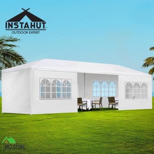 Instahut Gazebo 3x9 Outdoor Marquee Gazebos Wedding Party Camping Tent 8 Wall Panels