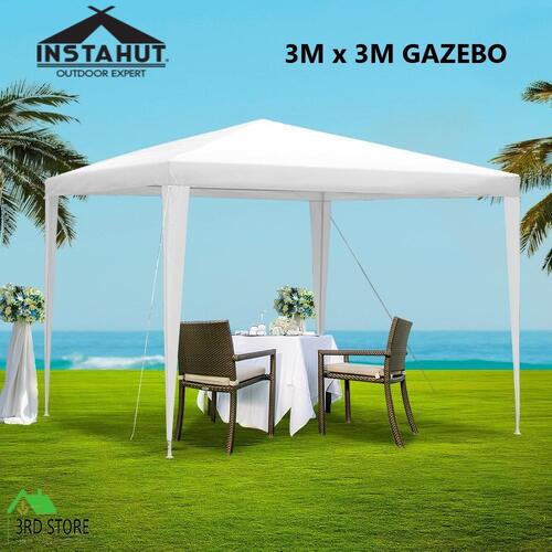 Instahut Wedding Gazebo Outdoor Marquee Party Tent Event Canopy Camping 3x3 White