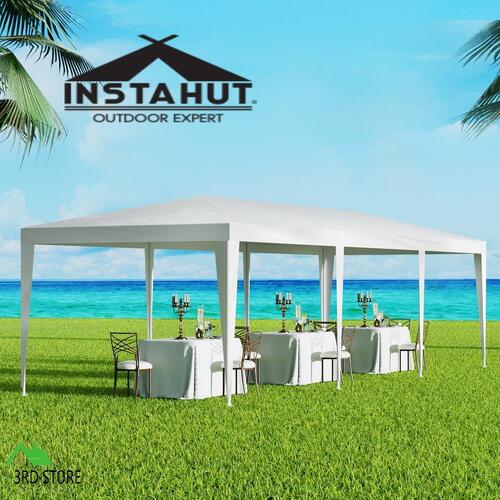 Instahut Gazebo 3x9 Wedding Party Marquee Tent Outdoor Event Camping Shade White