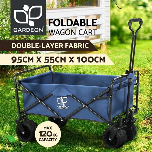 Gardeon Foldable Wagon Cart Trolley Cart Collapsible Beach Outdoor Garden Cart