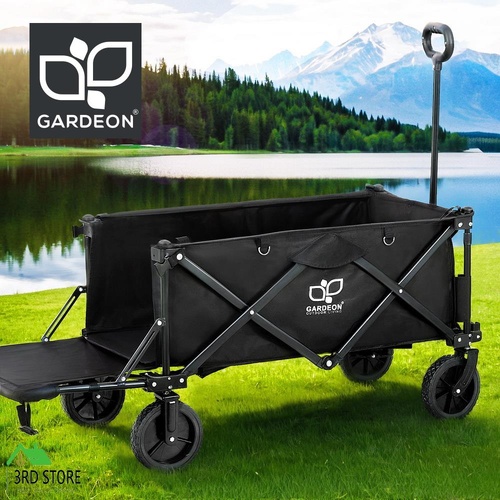 Gardeon Garden Cart with Opening Rear Trolley Camping Wagon Barrow Beach Folding