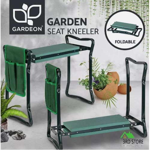Gardeon Garden Kneeler and Seat Tool Pouches Outdoor Bench Knee Pad Foldable