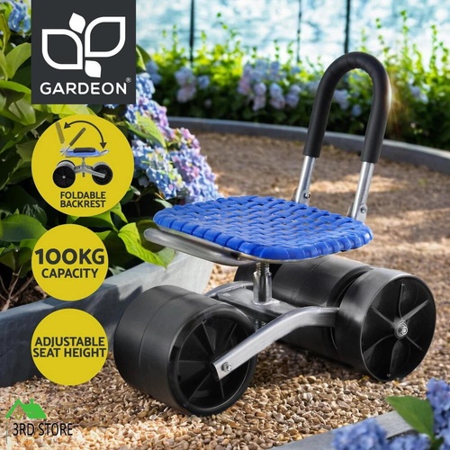 Gardeon Garden Stool Seat Gardening Kneeler Cart Helper Foldable Chair Wheels