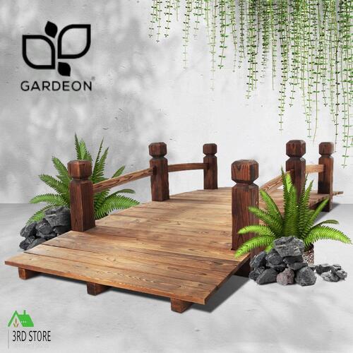 Gardeon Garden Wooden Rustic Bridge Decoration Decor Outdoor Ornaments Yard