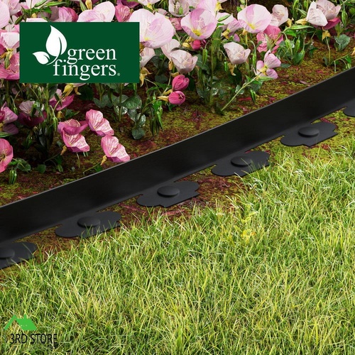 Greenfingers Garden Edging 5CM x 10M Border Support Landscape Edge Black X2