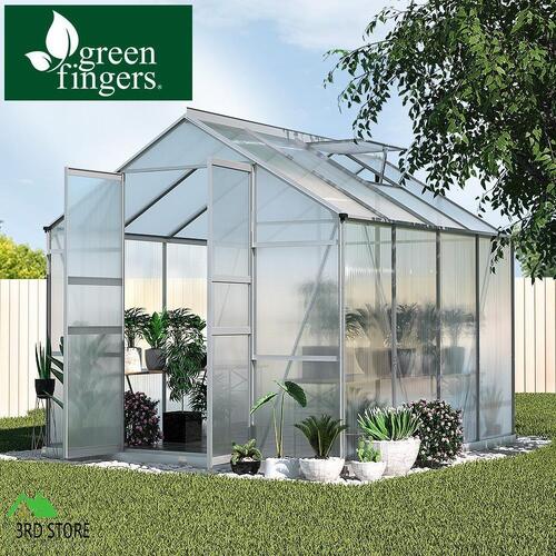 Greenfingers Aluminium Greenhouse Green House Polycarbonate Garden Shed 2.4x2.5M