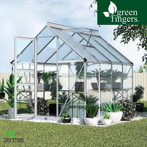 Greenfingers Greenhouse Aluminium Polycarbonate Green House Garden 248x189x200cm