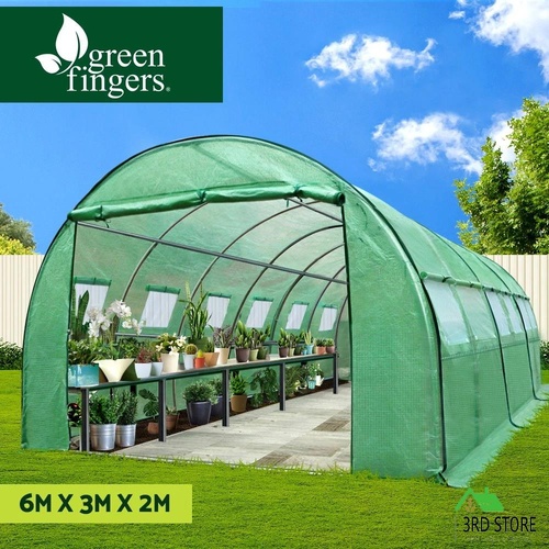 Greenfingers Greenhouse 6MX3M Walk in Green House Tunnel Plant Garden Shed