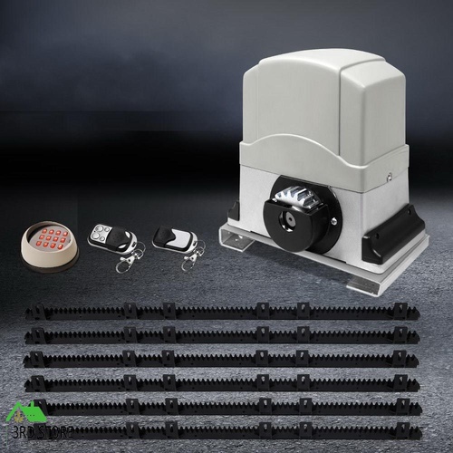 LockMaster Electric Sliding Gate Opener 1200KG Auto Keypad Remote Hardware Kit