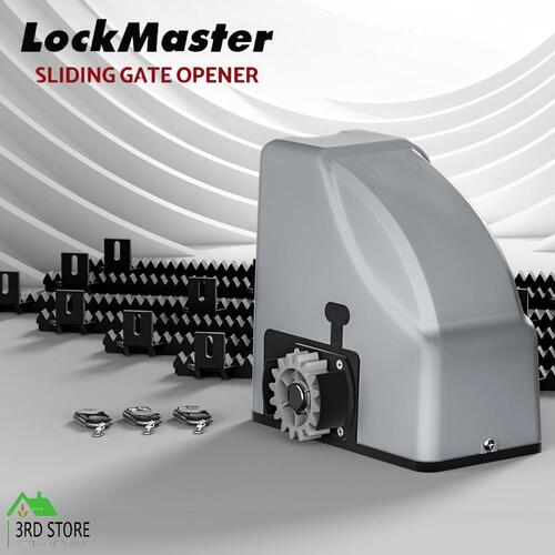 Lockmaster Automatic Sliding Gate Opener Kit Keypad 6M 800KG