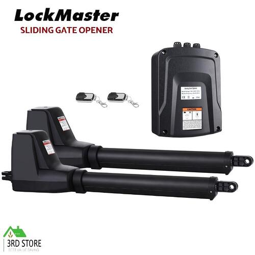 LockMaster Automatic Electric Gate Opener Double Swing Remote Control Kit 1000KG