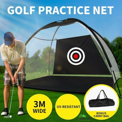3M Golf Practice Net Hitting Nets Driving Netting Chipping Cage Training Aid Black
