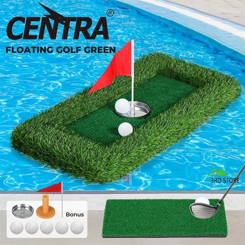 Centra Floating Golf Green Mini Mat Set Putting Turf Pool Water Outdoor 60x30cm