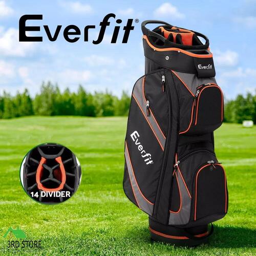 Everfit 14 Ways Dividers Golf Bag Stand Insulated Carry Bag Zippered Rain Cover