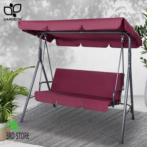 Gardeon Outdoor Swing Chair Hammock 3 Seater Garden Canopy Bench Seat Backyard
