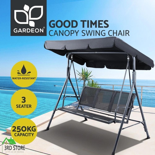 Gardeon Swing Chair Outdoor Furniture Garden Bench Lounge Patio 3 Seater Canopy