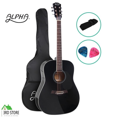 Alpha 41” Inch Acoustic Guitar Classical Wooden Folk Full-size Steel String