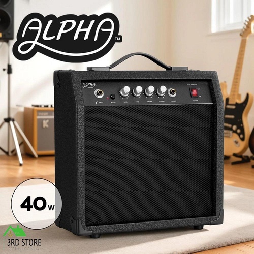Alpha 40W Bass Guitar Amplifier Portable Practice Amp