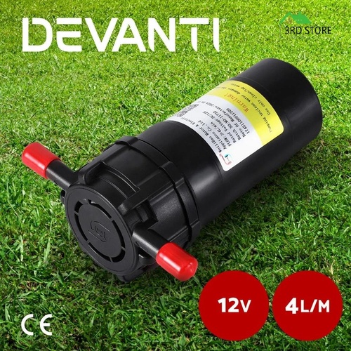 Water Pump 12V Pressure Shower Pump Caravan Camping Boat Car Garden 4LPM