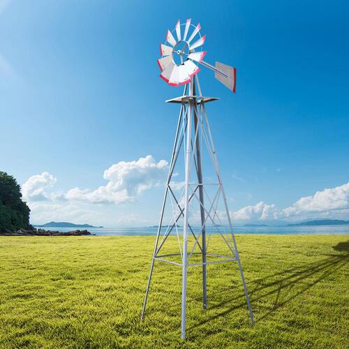 Garden Windmill 4FT 146cm Metal Ornaments Outdoor Decor Ornamental Wind Mill