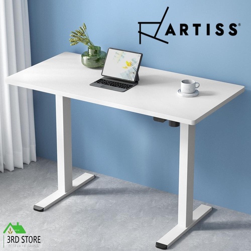Artiss Electric Standing Desk Motorised Sit Stand Desks Table White 140cm