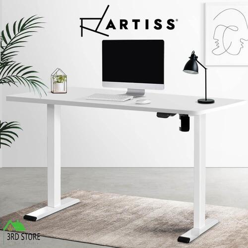 RETURNs Artiss Electric Standing Desk Motorised Sit Stand Desks Table White 140cm