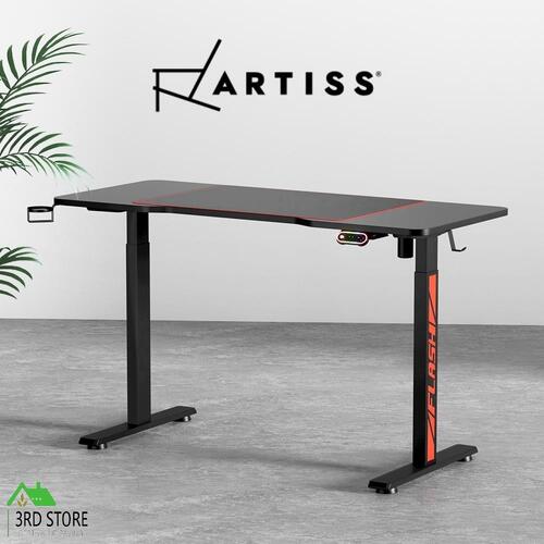 Artiss Electric Standing Desk Gaming Desks Sit Stand Table RGB Light Home Office