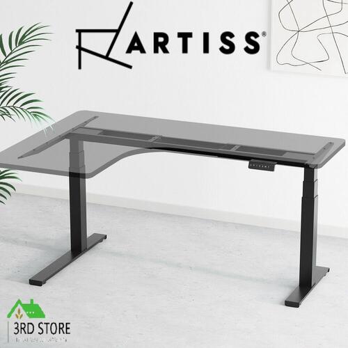 Artiss Standing Desk Frame Only Dual Motor L-shape Motorised 120KG Load Black