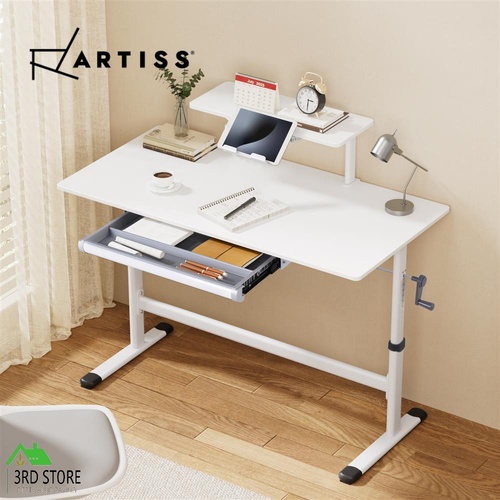 Artiss Standing Desk Height Adjustable Workstation Study Desk 120cm White
